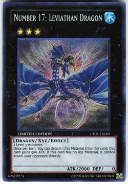 Number 17: Leviathan Dragon CT08-EN001 Yugioh TCG Secret Rare MP/HP - Image 1
