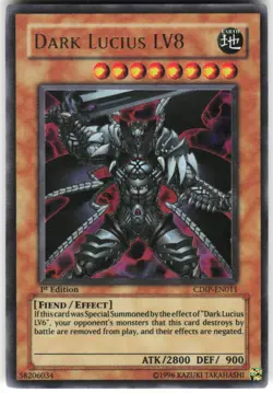 Dark Lucius LV8 CDIP-EN011 Yugioh TCG Ultra Rare MP - Image 1