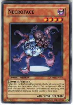 Necroface CRMS-ENSE1 Yugioh TCG Super Rare LP - Image 1