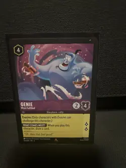Disney Lorcana TCG Azurite Sea Genie Wish Fulfilled 53/204 Rare Nonfoil Card - Image 1