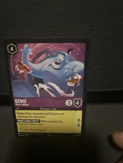 Disney Lorcana TCG Azurite Sea Genie Wish Fulfilled 53/204 Rare Nonfoil Card - Image 2