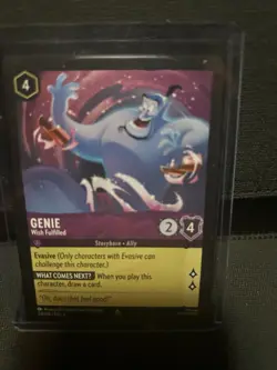 Disney Lorcana TCG Azurite Sea Genie Wish Fulfilled 53/204 Rare Nonfoil Card - Image 4