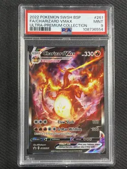 Pokemon Cards PSA 9 MINT Charizard Vmax UPC Swsh Black Star Promo 2022 #261 - Image 1