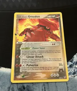 Team Magma's Groudon Holo Pokemon Celebrations Classic Collection TCG Card 9/95 - Image 1