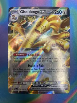Gholdengo EX Pokemon TCG Paradox Rift Double Rare Holo Card NM 139/182 - Image 1