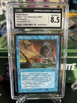 CHAIN STASIS Homelands Rare Reserved List CGC 8.5 Graded MTG - Image 1