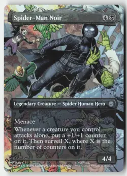 MTG - Spider-Man Noir (Borderless) FOIL U Marvel's Spider-Man 204 LP-NM - Image 1