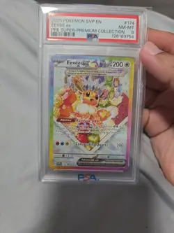 Pokemon Prismatic Evolutions Super-Premium Collection #174 Eevee EX PSA 8 - Image 2
