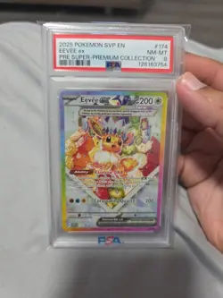 Pokemon Prismatic Evolutions Super-Premium Collection #174 Eevee EX PSA 8 - Image 4