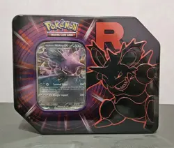 Pokemon TCG Destined Rivals Team Rocket Tin Nidoking Factory Sealed - Image 1