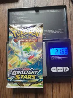 Pokemon Brilliant Stars Sealed Booster Pack Weighed Heavy 21.68g!!!! - Image 1
