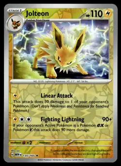 JOLTEON - 135/165 - POKEMON 151 MEW ENGLISH - REVERSE HOLO - NM - Image 1