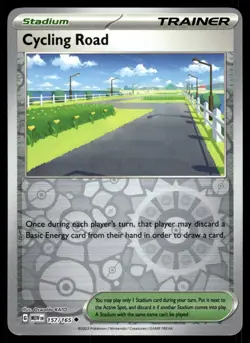 CYCLING ROAD - 000/165 - POKEMON 151 MEW ENGLISH - REVERSE HOLO - NM - Image 1