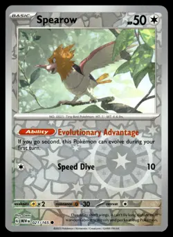SPEAROW - 021/165 - POKEMON 151 MEW ENGLISH - REVERSE HOLO - NM - Image 1