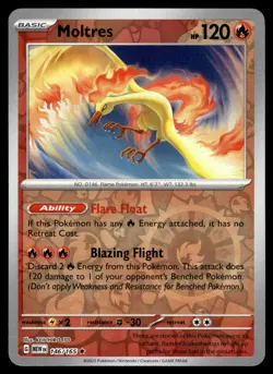 MOLTRES [FOIL] - 146/165 - POKEMON 151 MEW-EN REVERSE ENGLISH - NM - Image 1