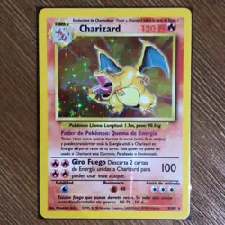 Pokemon 1999 SPANISH Base Set Charizard Holo 4/102 RARE - Image 1