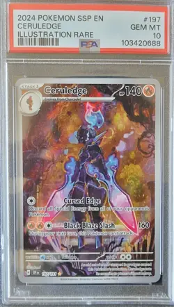 Pokemon Ceruledge GEM MINT PSA 10 Surging Sparks Illustration 197/191 Ace TCG - Image 3