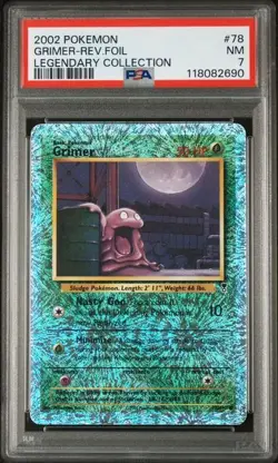 2002 POKEMON LEGENDARY COLLECTION #78 GRIMER REVERSE FOIL PSA 7 (2690) - Image 1