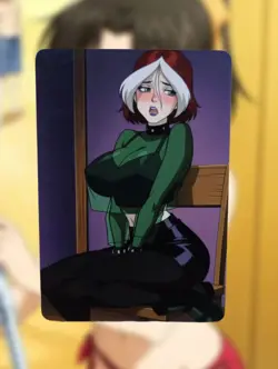 Rogue X-Men Anime Waifu Sexy Goddess Doujin Lewd Hentai Card - Image 1