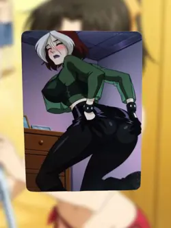 Rogue X-Men Anime Waifu Sexy Goddess Doujin Lewd Hentai Card - Image 1