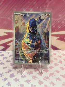 Pokemon TCG Sawk Illustration Rare Card 130/086 S&V White Flare - Image 1