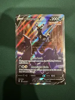 Umbreon V 189/203 Evolving Skies Ultra Rare Full Alt Art Holo Pokemon Card NM - Image 1