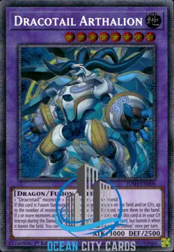 Yugioh Dracotail Arthalion JUSH-EN006 Starlight Rare Yugioh Card 1st Edition - Image 1