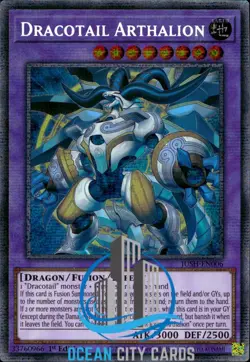 Yugioh Dracotail Arthalion JUSH-EN006 Starlight Rare Yugioh Card 1st Edition - Image 3