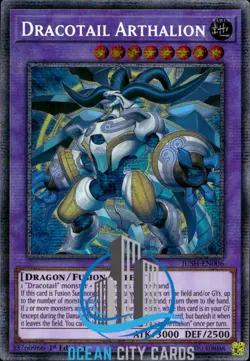 Yugioh Dracotail Arthalion JUSH-EN006 Starlight Rare Yugioh Card 1st Edition - Image 5