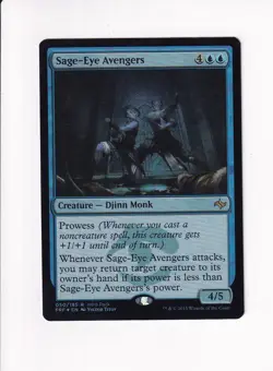 Vintage Magic The Gathering MTG FOIL 2015 SAGE-EYE AVENGERS 050/185 (Sh) - Image 1
