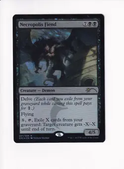 Vintage Magic The Gathering MTG FOIL 2015 NECROPOLIS FIEND 001/006 (Sh) - Image 1