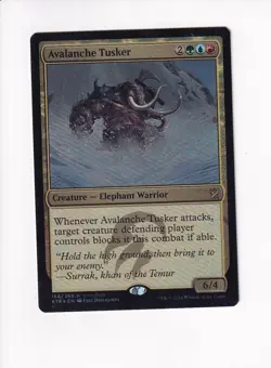 Vintage Magic The Gathering MTG FOIL 2014 AVALANCHE TUSKER 166/269 (Sh) - Image 1