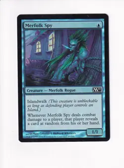 Vintage Magic The Gathering MTG FOIL 2010 MERFOLK SPY 66/249 (Sh) - Image 1