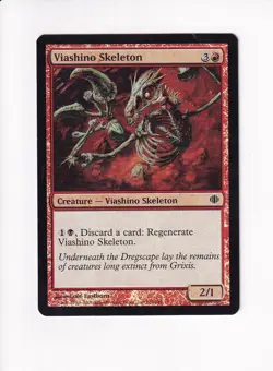 Vintage Magic The Gathering MTG FOIL 2008 VIASHINO SKELETON 118/249 (Sh) - Image 1