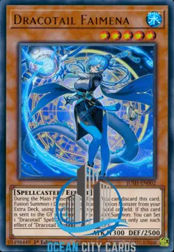 Yugioh Dracotail Faimena JUSH-EN002 Ultra Rare 1st Edition - Image 3