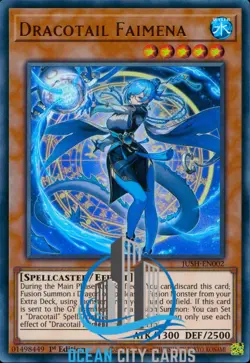 Yugioh Dracotail Faimena JUSH-EN002 Ultra Rare 1st Edition - Image 5