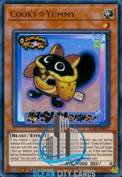 Yugioh JUSH-EN017 Cooky☆Yummy Ultra Rare 1st Edition - Image 3
