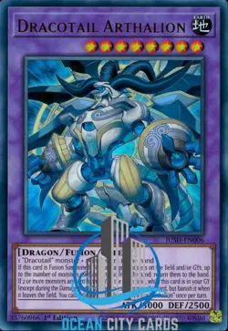 Yugioh Dracotail Arthalion JUSH-EN006 Ultra Rare 1st Edition - Image 1