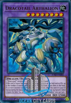Yugioh Dracotail Arthalion JUSH-EN006 Ultra Rare 1st Edition - Image 3