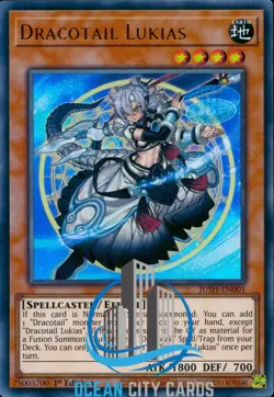Yugioh JUSH-EN001 Dracotail Lukias Ultra Rare 1st Edition - Image 3