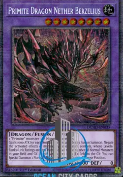 Yugioh DUAD-EN035 Primite Dragon Nether Berzelius Starlight Rare 1st Ed - Image 1