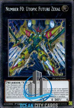 Yugioh DUAD-EN042 Number F0: Utopic Future Zexal Starlight Rare 1st Ed - Image 1