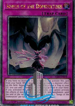 Yugioh Song Of The Dominators ALIN-EN078 QCR Quarter Century Rare 1st NM - Image 1