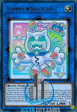 Yugioh JUSH-EN022 Yummy Snatchy Ultra Rare 1st Edition - Image 3