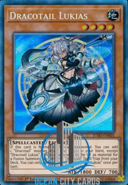Yugioh Dracotail Lukias JUSH-EN001 Collector Rare Near Mint 1st Edition - Image 1
