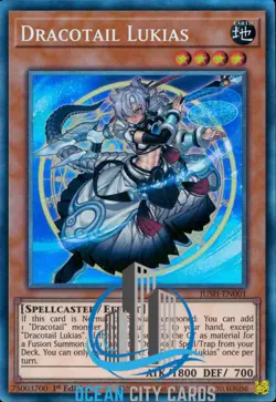 Yugioh Dracotail Lukias JUSH-EN001 Collector Rare Near Mint 1st Edition - Image 3