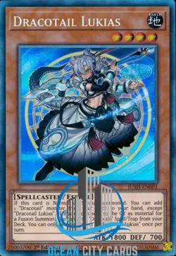 Yugioh Dracotail Lukias JUSH-EN001 Collector Rare Near Mint 1st Edition - Image 5