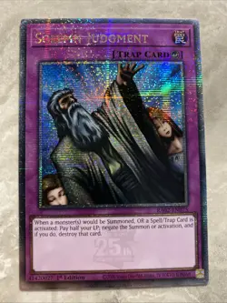 Yugioh - Solemn Judgment - Quarter Century Secret Rare - RA02-EN075 - 1st Ed - Image 1