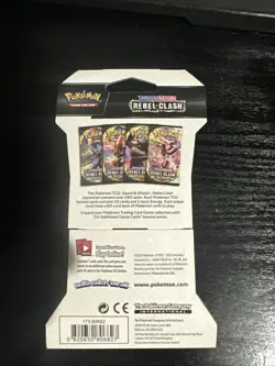 Pokemon TCG Sword and Shield Rebel Clash Booster Pack Carded Factory Sealed - Image 2