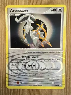Arceus LV. 100 AR5 Platinum Arceus Holo Ultra Rare Pokemon Card MP - Image 1